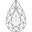 Pear cut diamond - 1 carat size