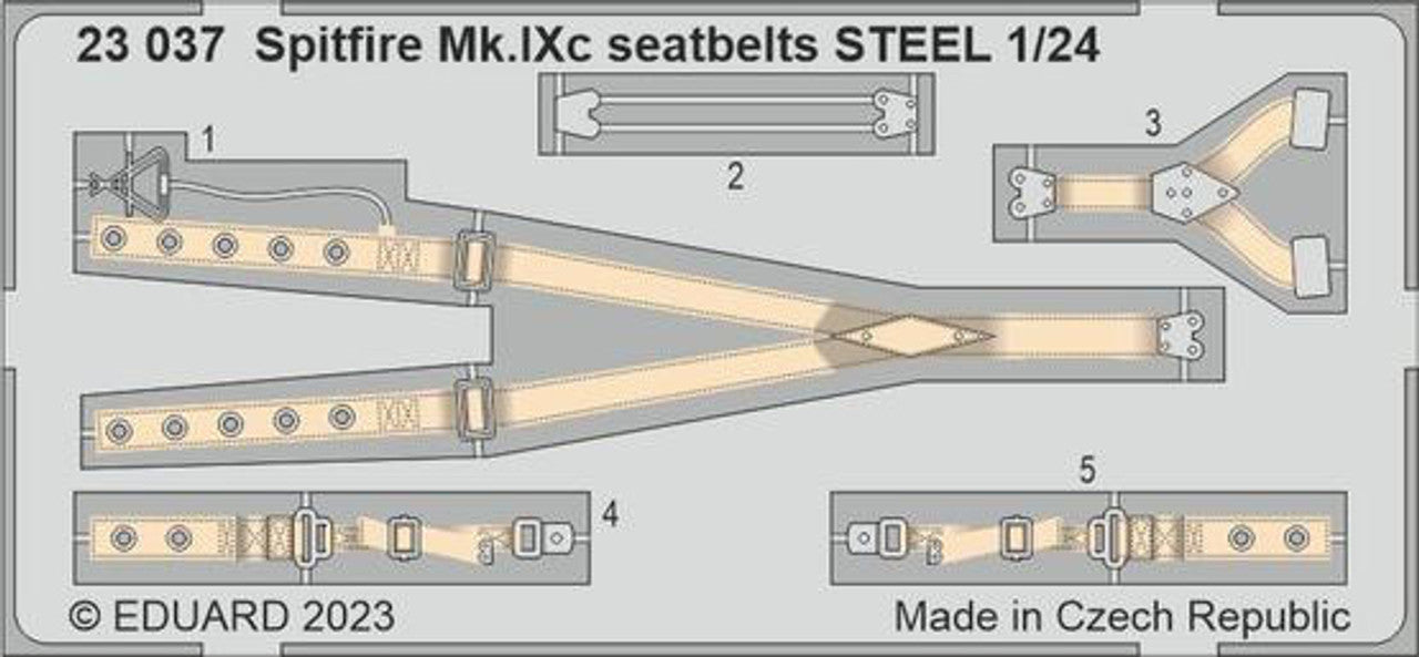 Eduard 1/24 Eduard Spitfire Mk.IXc seatbelts Steel for Airfix