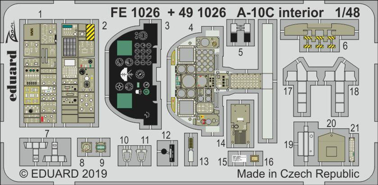 Eduard 1/48 Eduard A10C Interior for ITL (Pre-Painted)