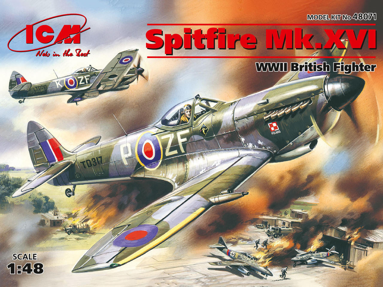 ICM Models 1/48 ICM Spitfire Mk.XVI, WWII British Fighter