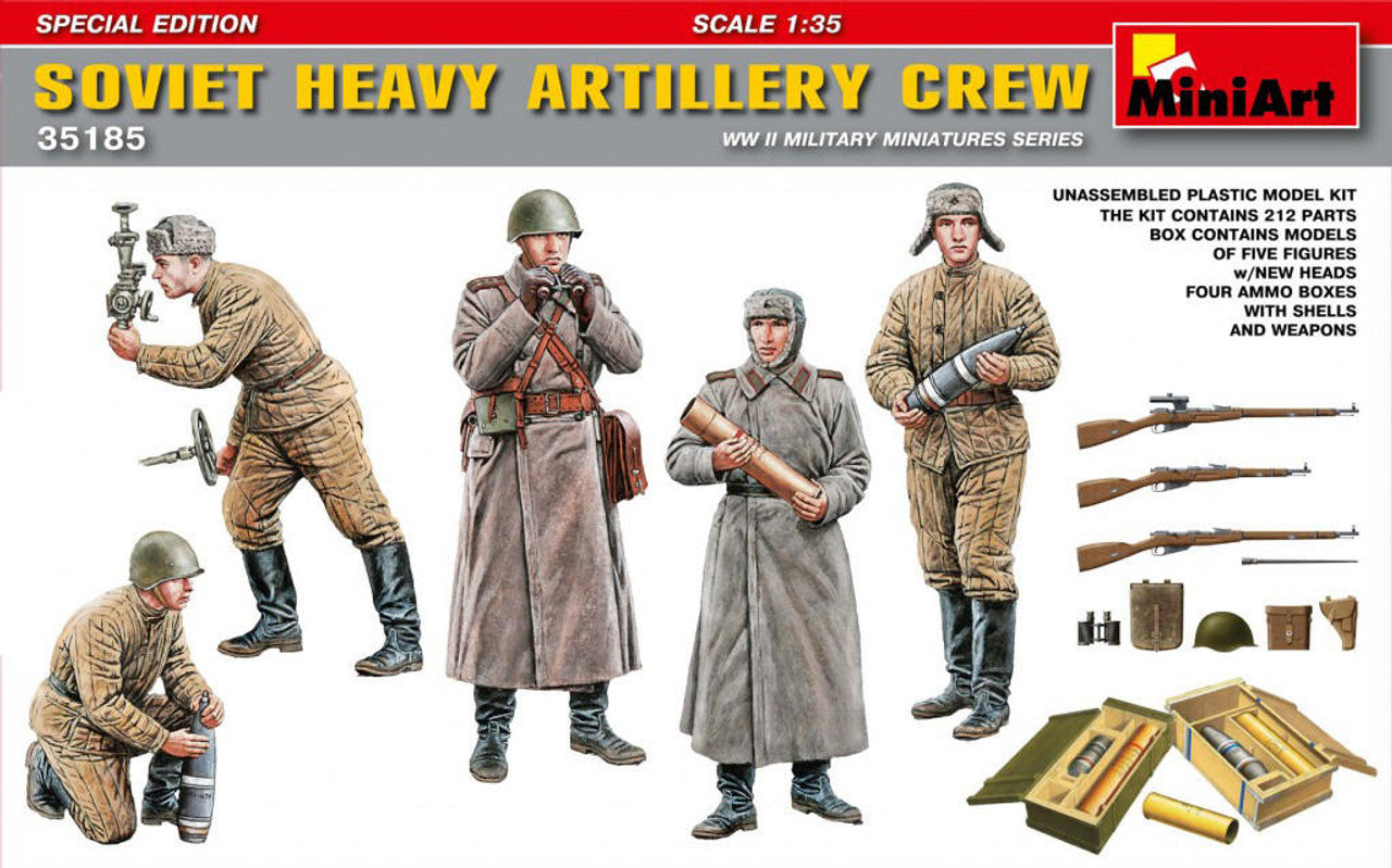 Miniart 1/35 Miniart Soviet Heavy Artillery Crew Figure Set Special Edition