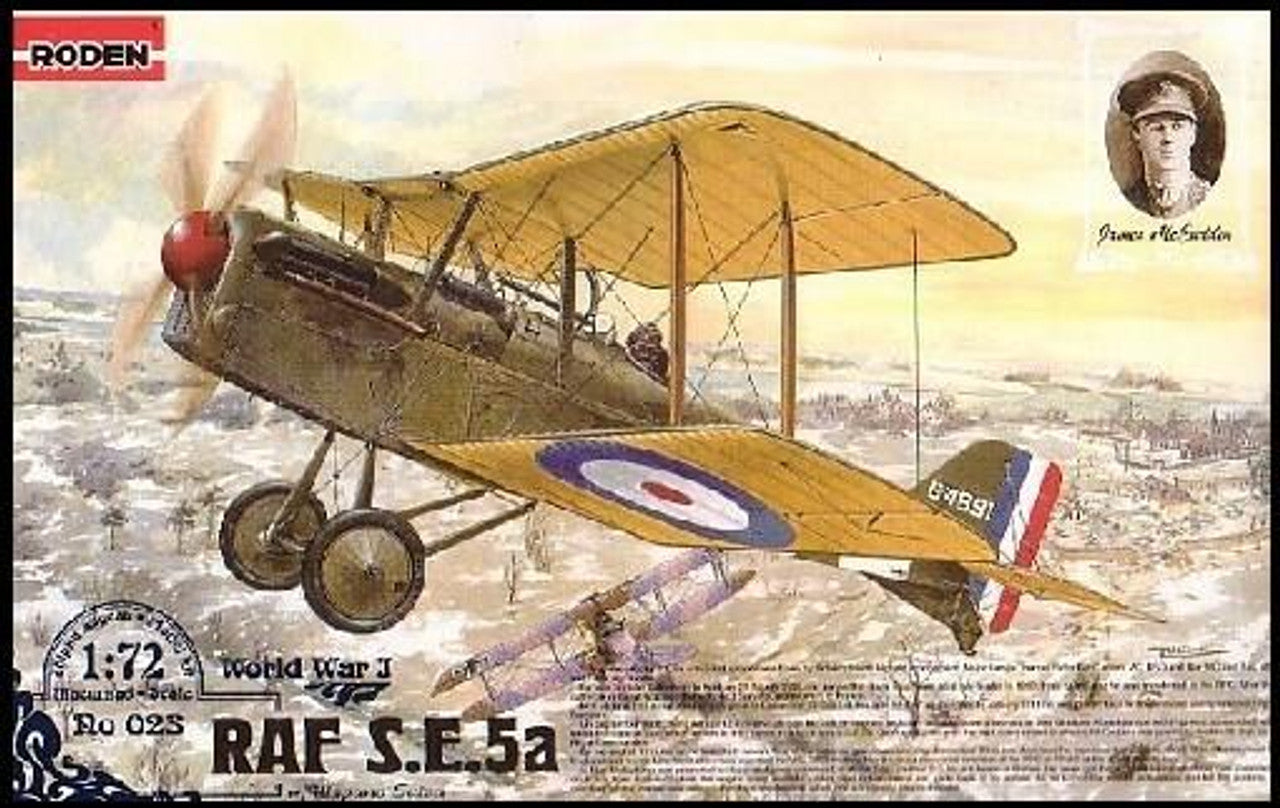 Roden 1/72 Roden SE5a RAF BiPlane Fighter w/Hispano Suiza Engine