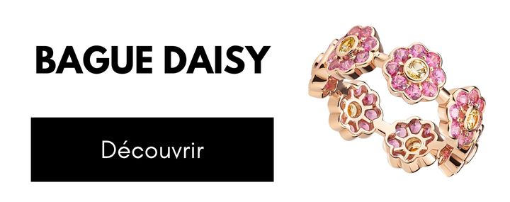 DAISY L RING IN ROSE GOLD, YELLOW SAPPHIRE AND PINK SPINEL