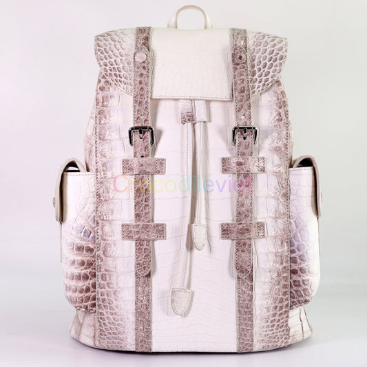 Handcrafted Crocodile Alligator Belly Leather Backpack Shoulder Bag Tr –  Crocodile Viet