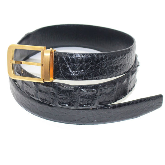 BELT CHRISTIAN DIOR MR. 100CM BLACK CROCODILE LEATHER ALLIGATOR