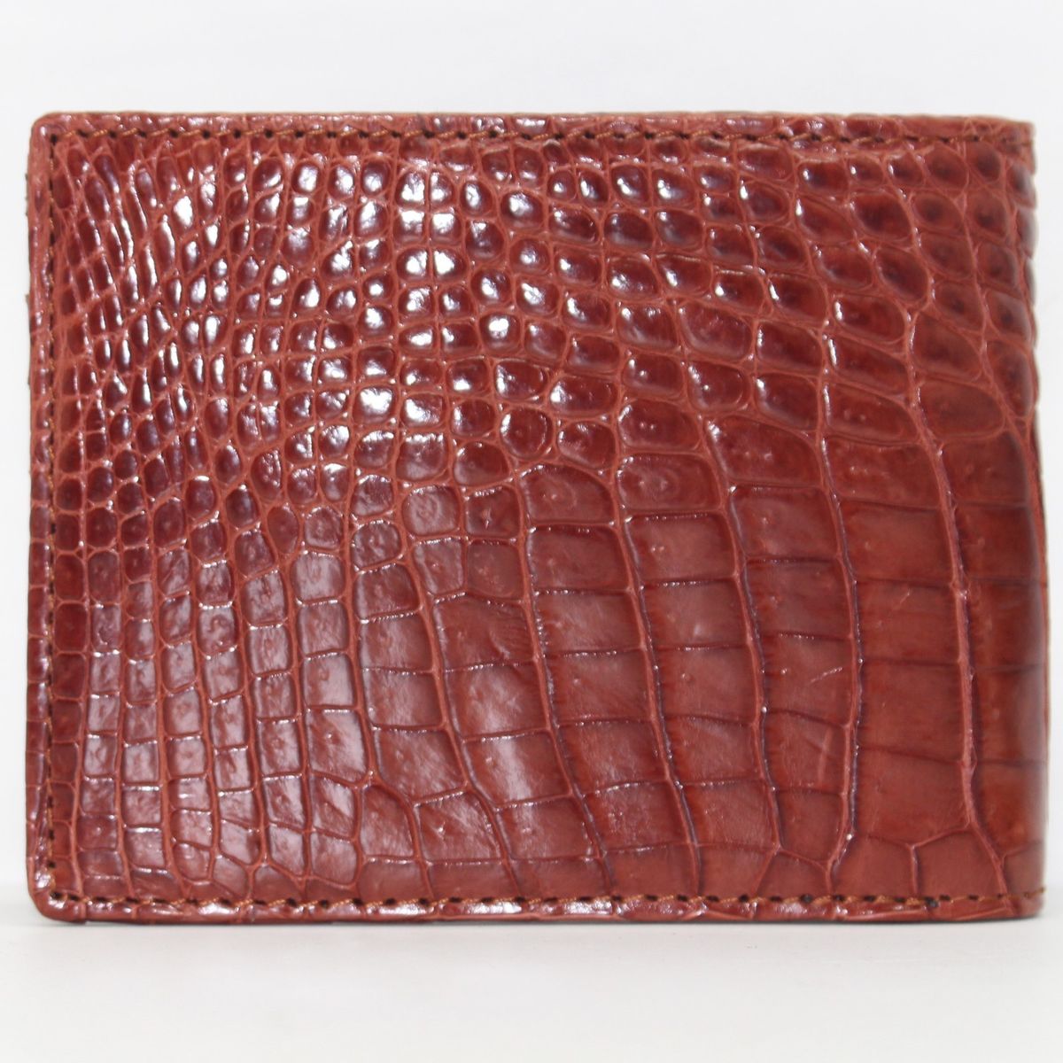 Classic Crocodile Wallet, Genuine Full Crocodile Skin Wallet for Men, Brown