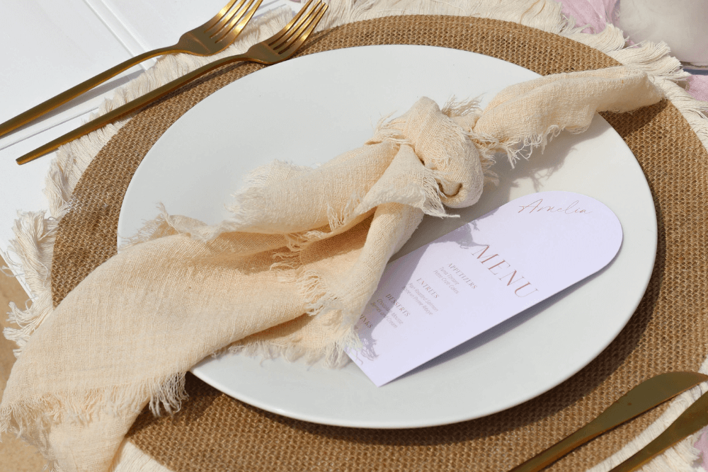 bohemian-themed table decorations