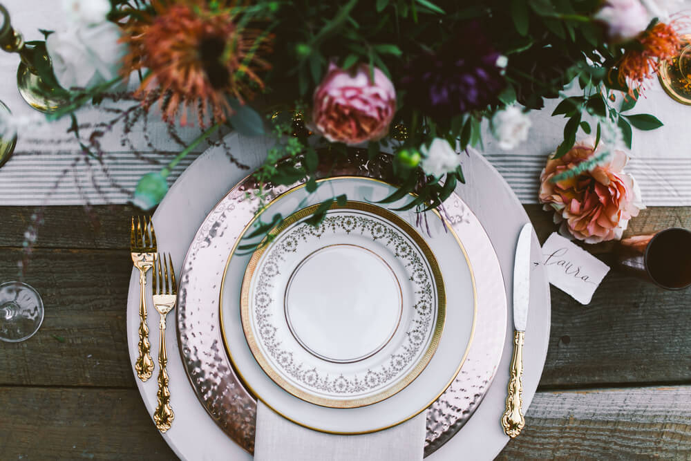 Unique and elegant tablescape for a wedding