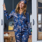 Josephine Pyjamasskjorte mørkeblå med print