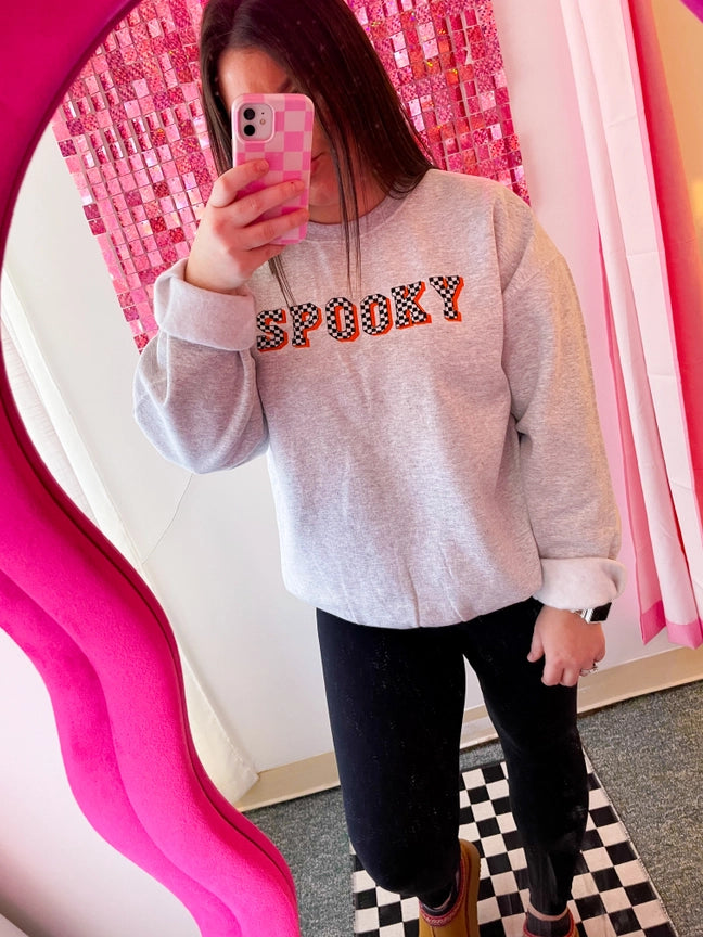 Pre-Order Embroidered Spooky Crew Neck