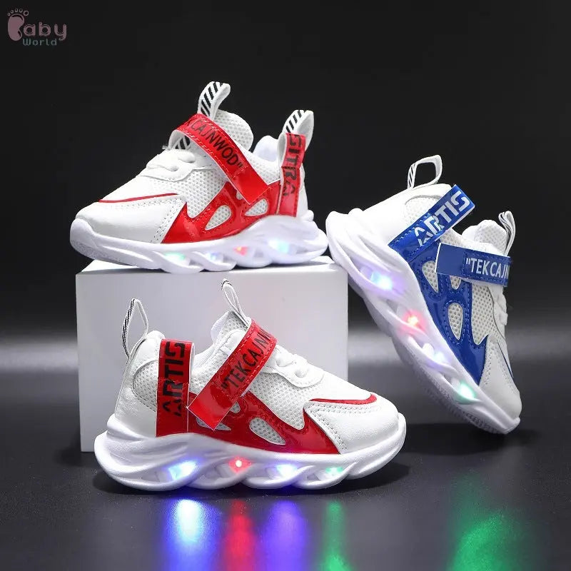 Breathable Kids Luminous Shoes Casual Sports Shoes Baby World