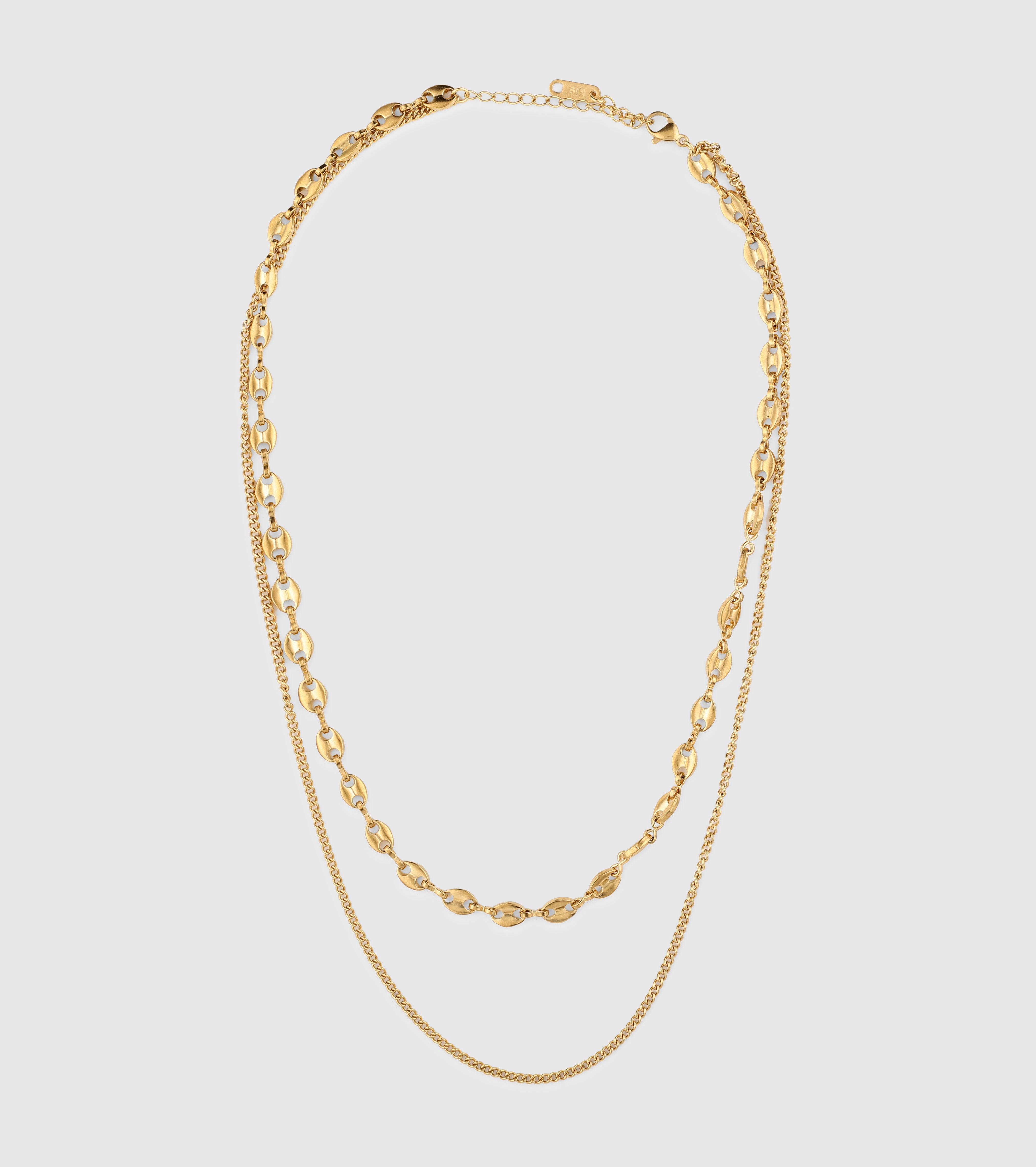 Two layer necklace | Layered Chain Necklace | Layer Necklace – PALMONAS