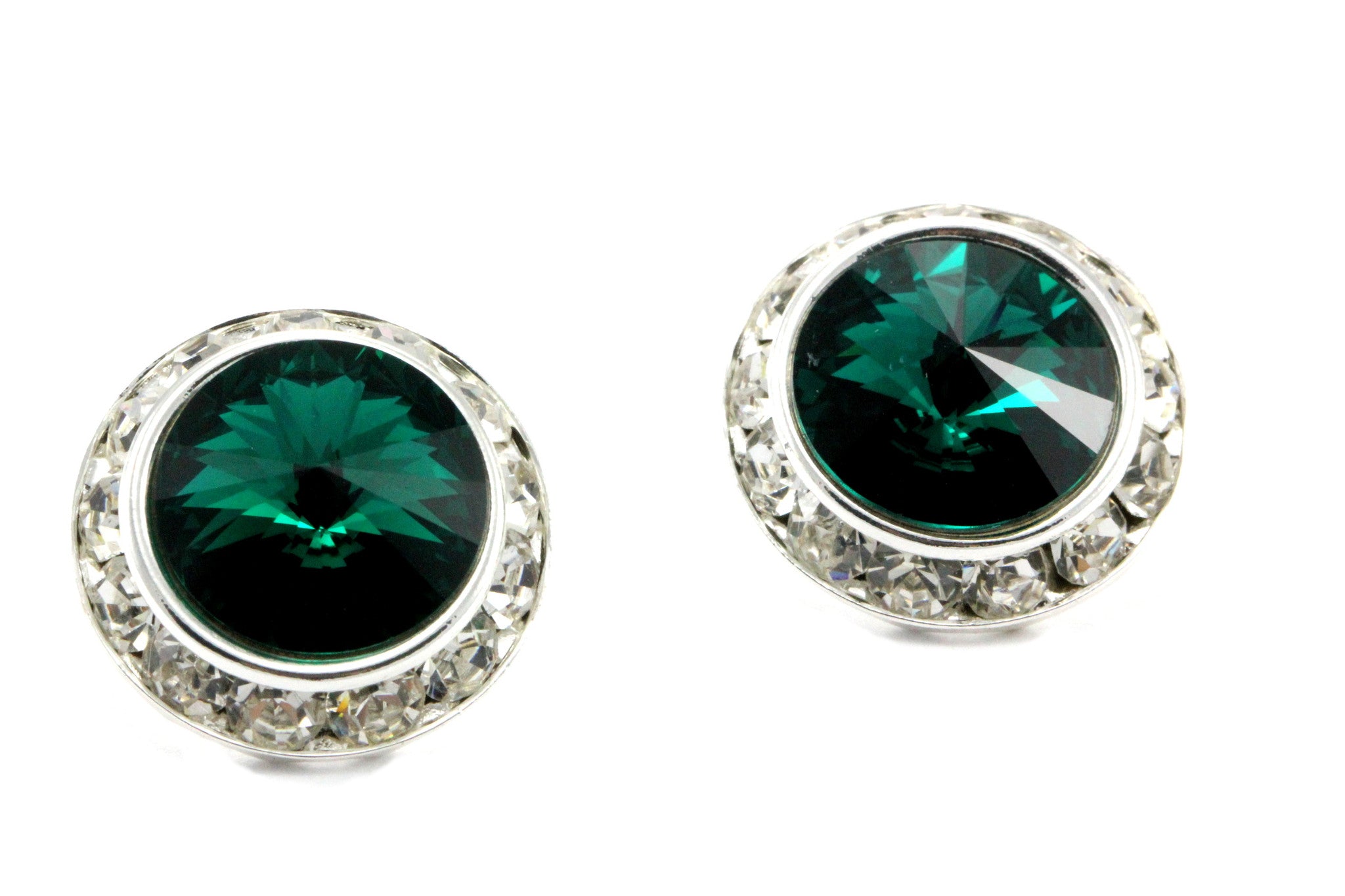 Emerald Jade Jewel Studs | VANDA DANCE