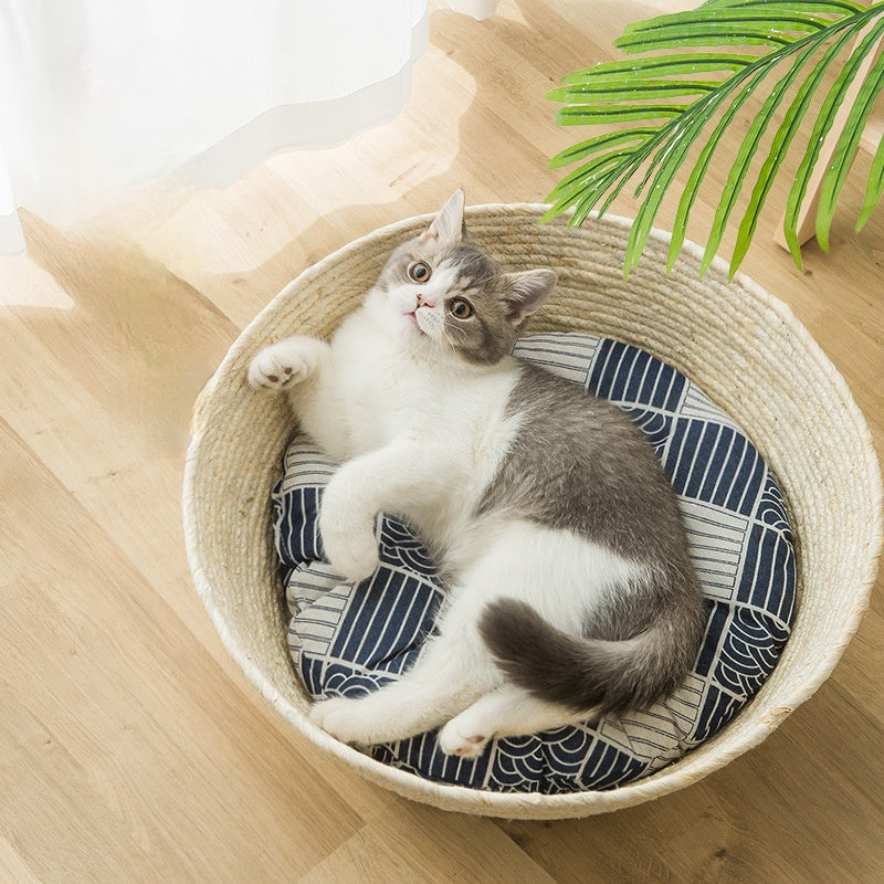 straw bedding for cats