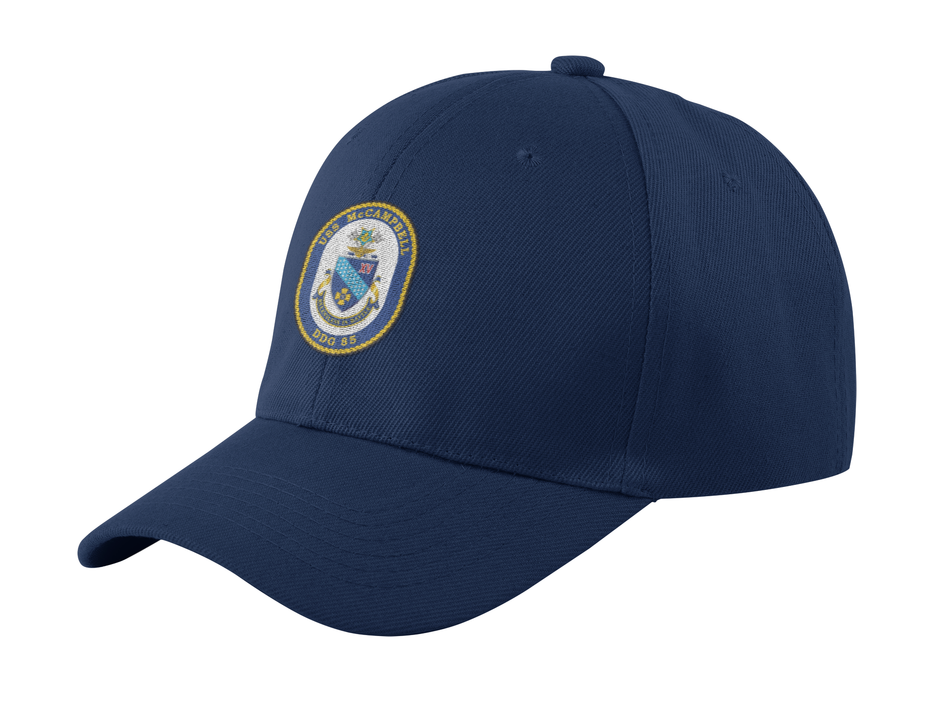 DDG-85 USS McCampbell Badge Navy Baseball Cap Hat Hook and Loop Closure