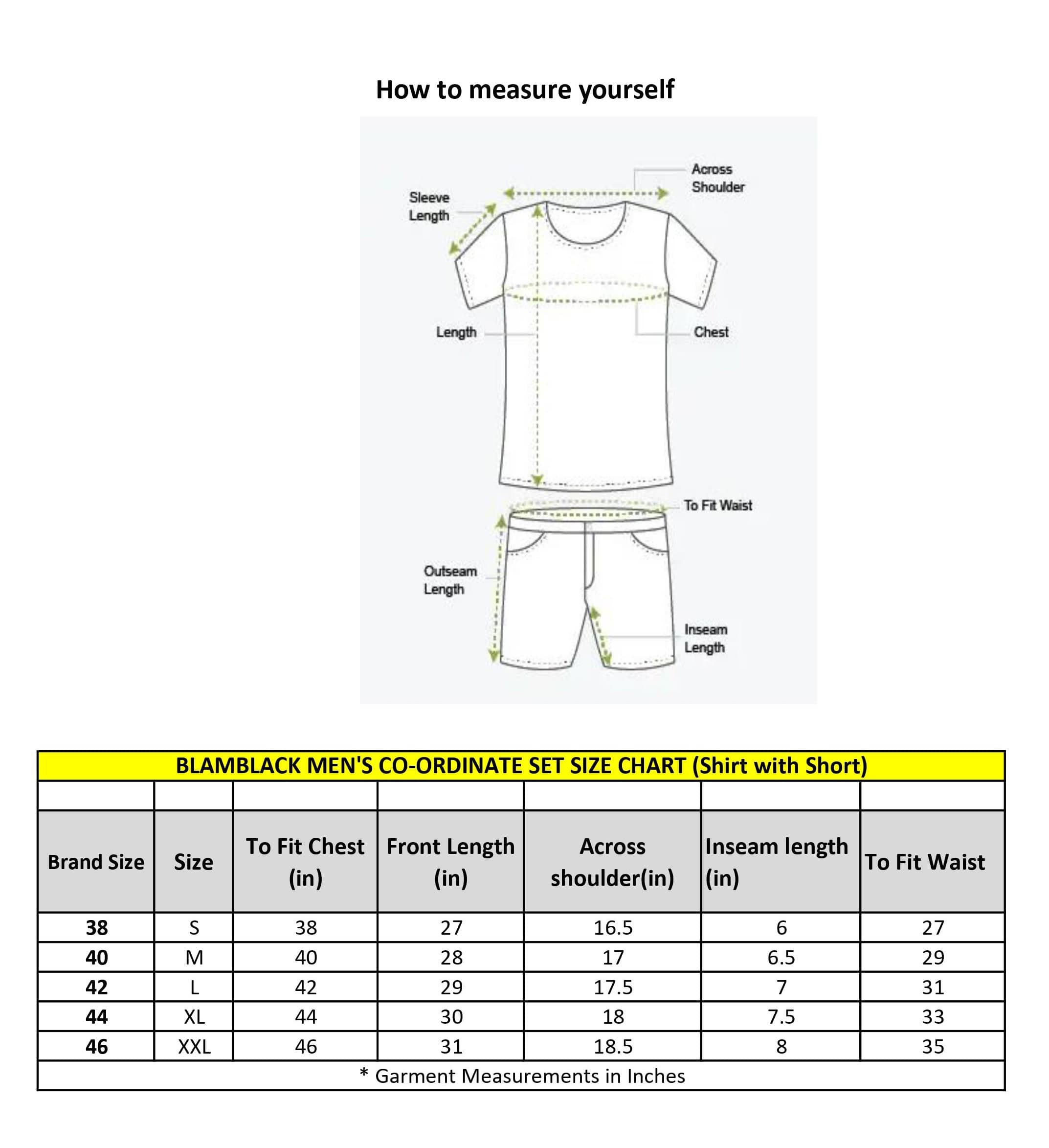 Shop Blamblack Men'S T-Shirt With Shorts Co-Ord Set Online#N# – BlamBlack