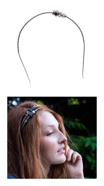 Trollbeads Haarreif mit Beads auf Model