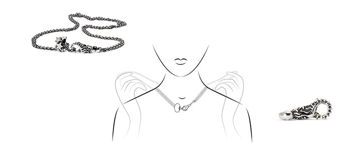 Flexible Fantasy Halskette mit einem Bead und Verschluss