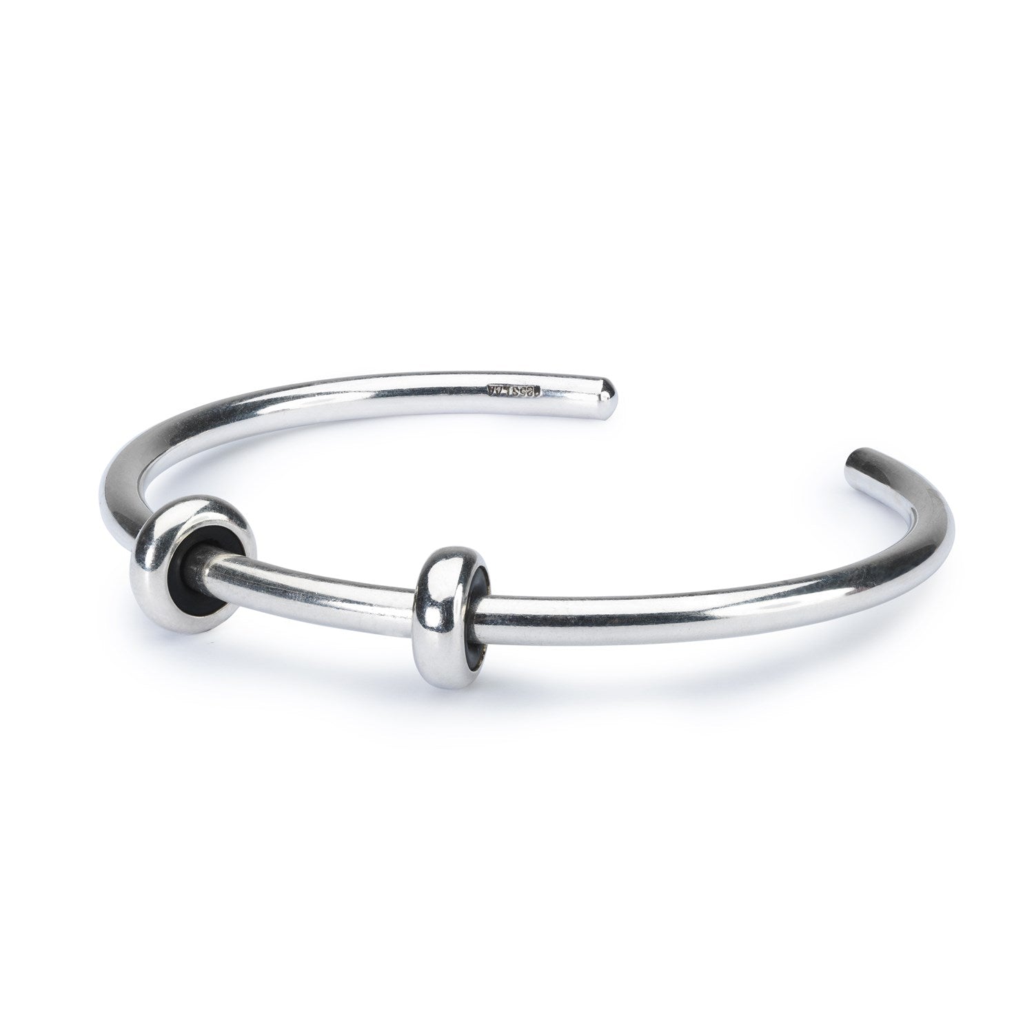 Sterling Silver Bangle with 2 x Silver Spacers - Trollbeads AS product image