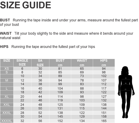 Size Guide – zade.co.za