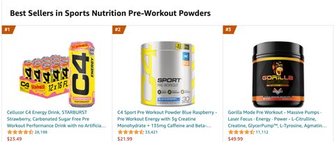 best selling preworkout drinks compared to matcha