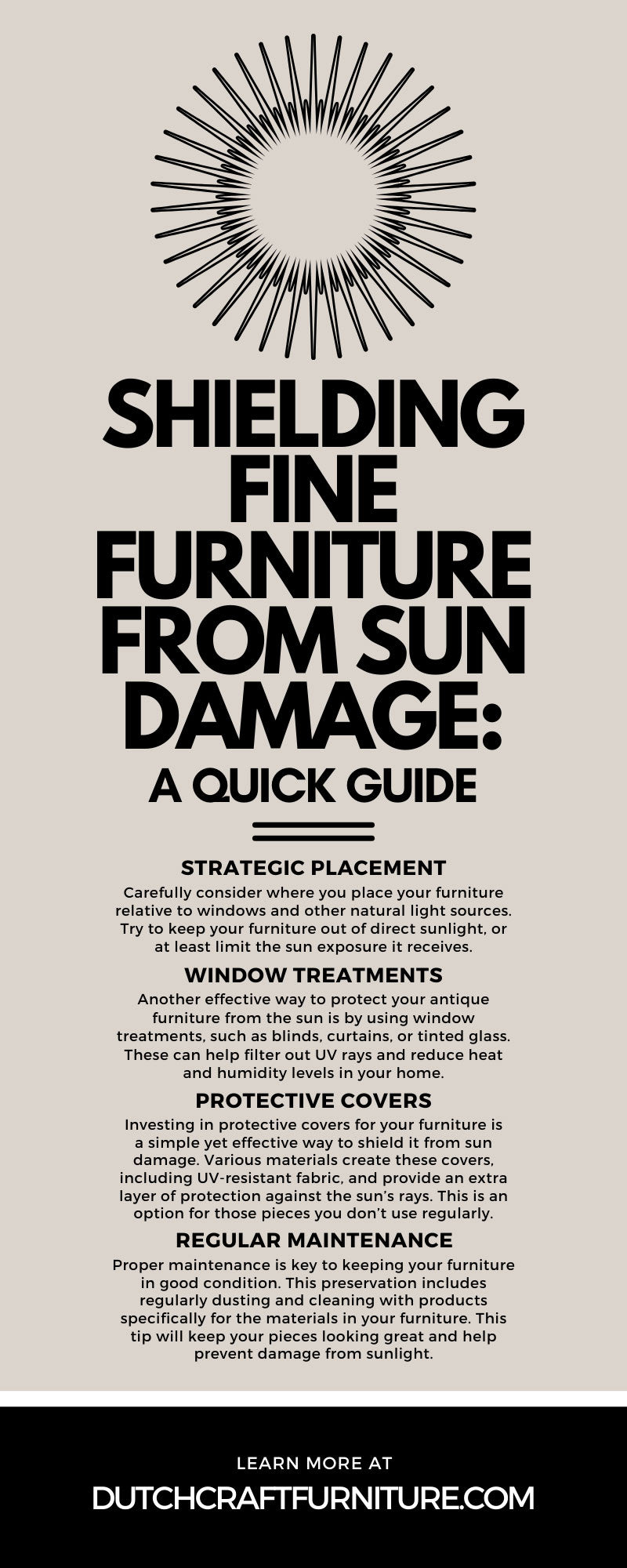 Shielding Fine Furniture From Sun Damage: A Quick Guide