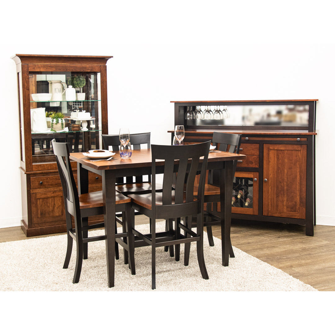 Black & Wood Extending Pub Table in Camden Shaker Style | M-EB&C-MC