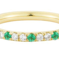 Emerald Speckled Eternity Band