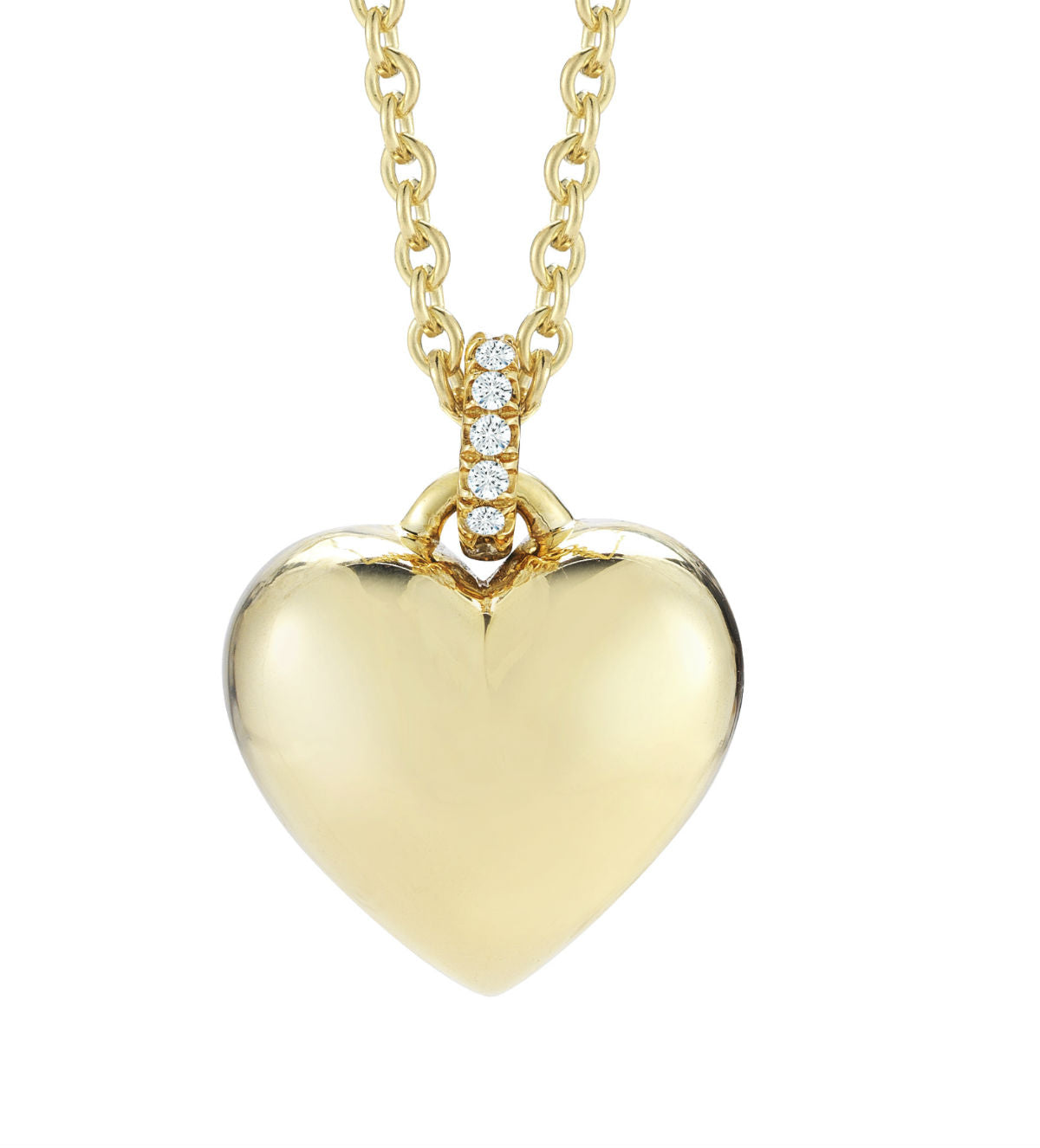 Large Gold Puffed Heart