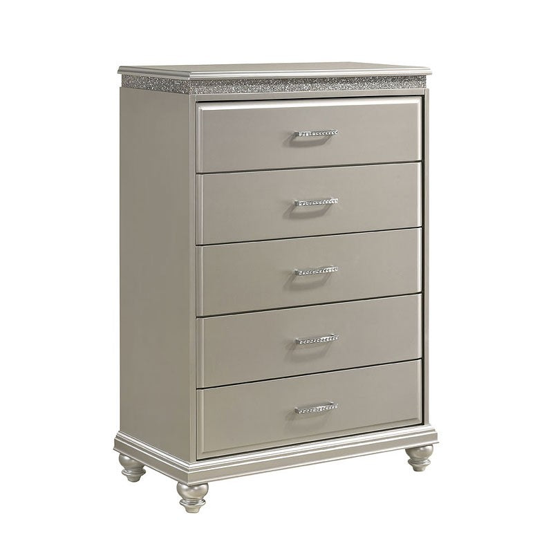 Crown Mark Furniture B4780-4 Valiant Chest - Champagne Finish – Bradley ...