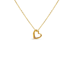 gold plated silver heart necklace