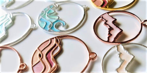sterling silver and resin jewelry