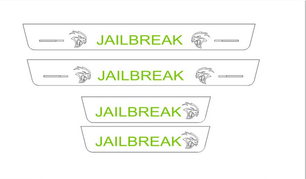 Dodge Charger 2011+ Door Sill Led Plate With JAILBREAK Logo (Type 3) - decoinfabric