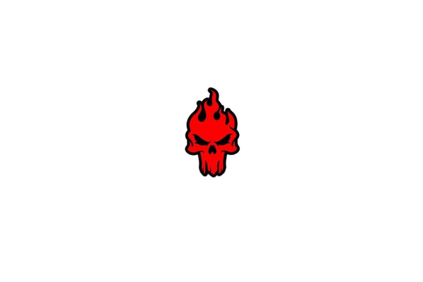 Radiator grille emblem with Skull logo