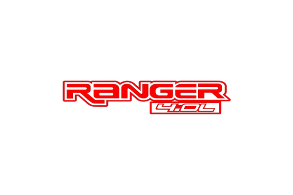 Ford Ranger Radiator grille emblem with Ranger 4.0L logo (Type 2)