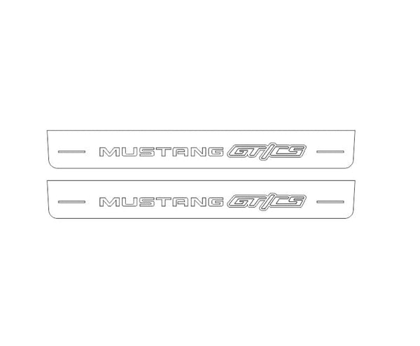 Ford Mustang V Illuminated LED Door Sill Plates With Mustang GT/CS Logo - decoinfabric