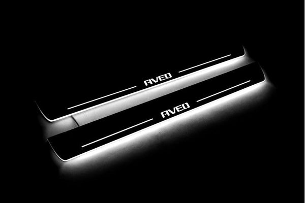 Chevrolet Aveo II Led Door Sills With Logo Aveo - decoinfabric