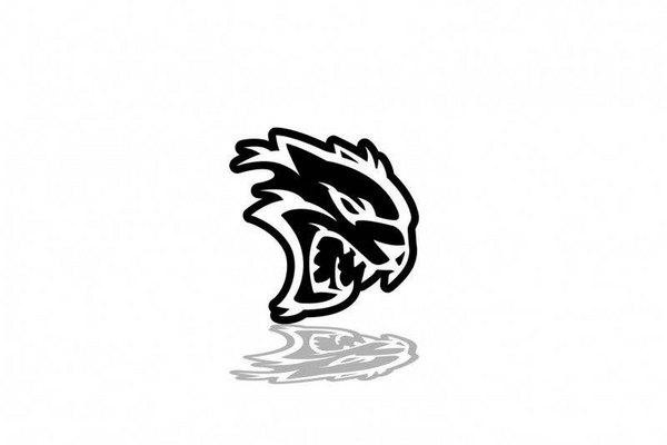 Chrysler Radiator grille emblem with Hellcat logo (Type 2)