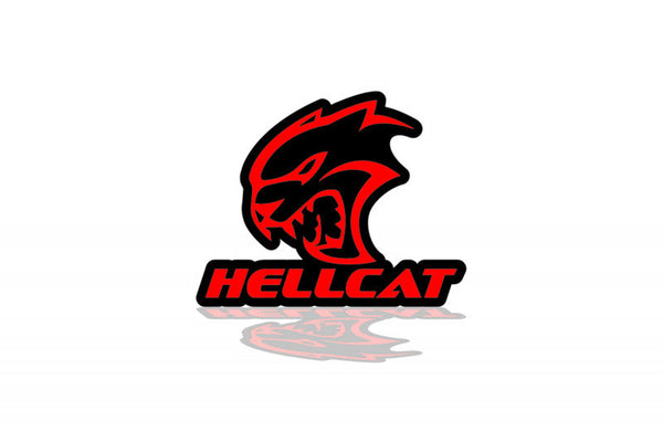 Chrysler tailgate trunk rear emblem with Hellcat + text Hellcat logo - decoinfabric