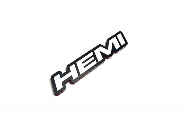 Chrysler tailgate trunk rear emblem with HEMI logo (Type 2) - decoinfabric