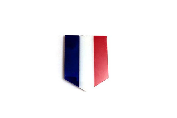 Radiator grille emblem with France logo