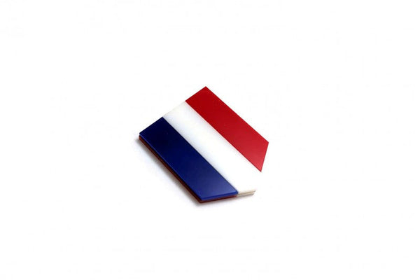 Car emblem badge with flag of France - decoinfabric