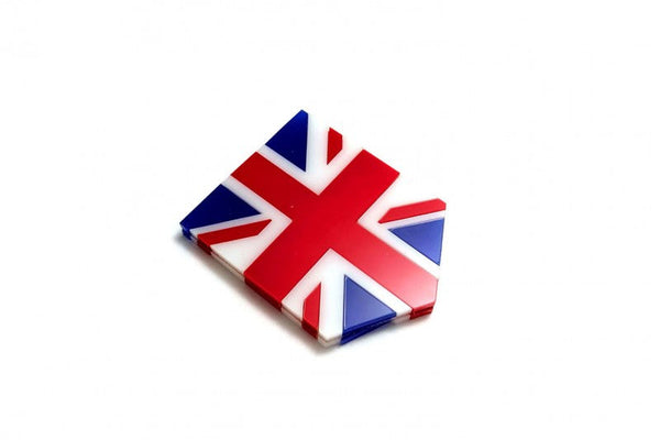 Car emblem badge with flag of Great Britain - decoinfabric