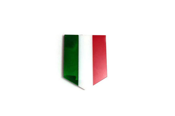 Radiator grille emblem with Italy logo