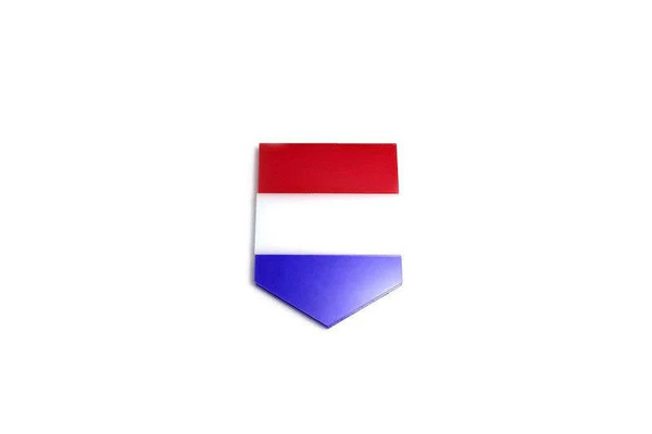 Radiator grille emblem with Netherlands logo