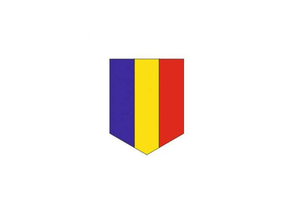 Radiator grille emblem with Romania logo