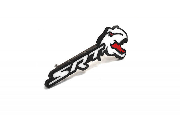 DODGE Radiator grille emblem with SRT + Tirex logo (type 2) - decoinfabric