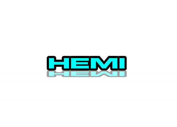 Dodge tailgate trunk rear emblem with HEMI logo - decoinfabric