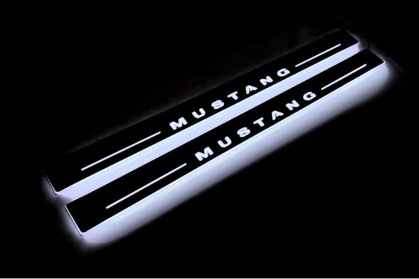 Ford Mustang V Car Door Sill With Logo Mustang - decoinfabric