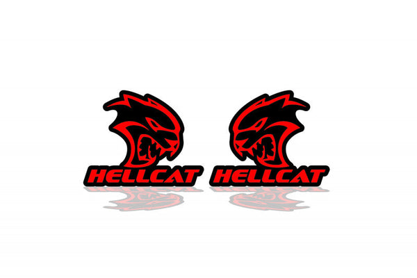 Jeep emblem for fenders with Hellcat + text Hellcat logo - decoinfabric